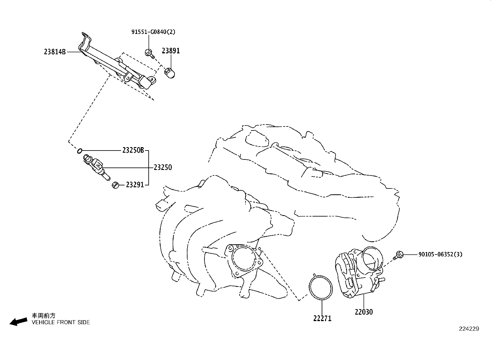 22030-F3010 BODY ASSY, THROTTLE W/MOTOR product image