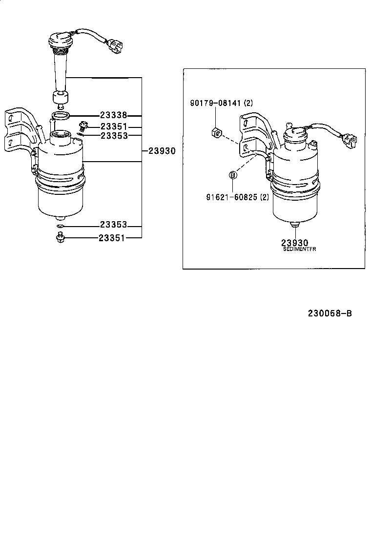 23303-54072 ELEMENT SUB-ASSY, FUEL FILTER product image