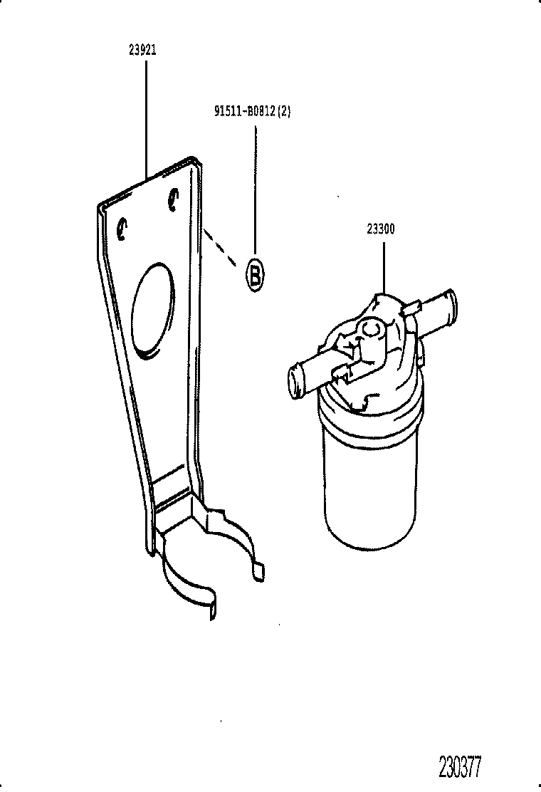 23301-56030 CAP ASSY, FUEL FILTER product image