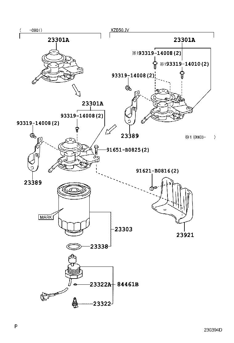 23303-59015 ELEMENT SUB-ASSY, FUEL FILTER product image