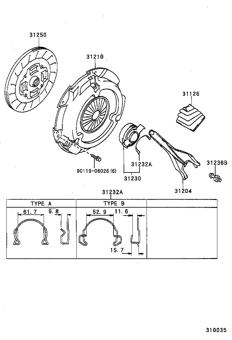 31204-20111 FORK SUB-ASSY, CLUTCH RELEASE product image