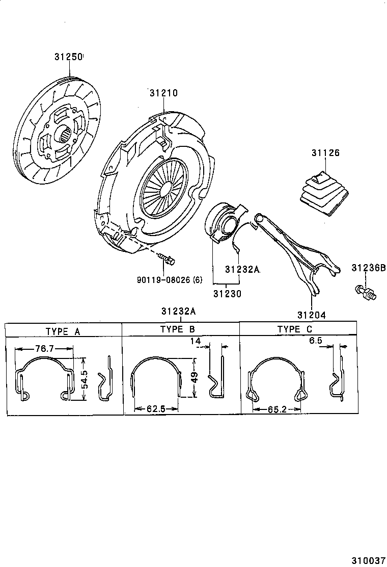 31204-20111 FORK SUB-ASSY, CLUTCH RELEASE product image