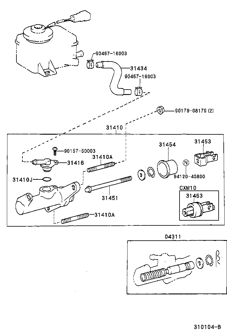 31434-44030 TUBE, CLUTCH RESERVOIR product image