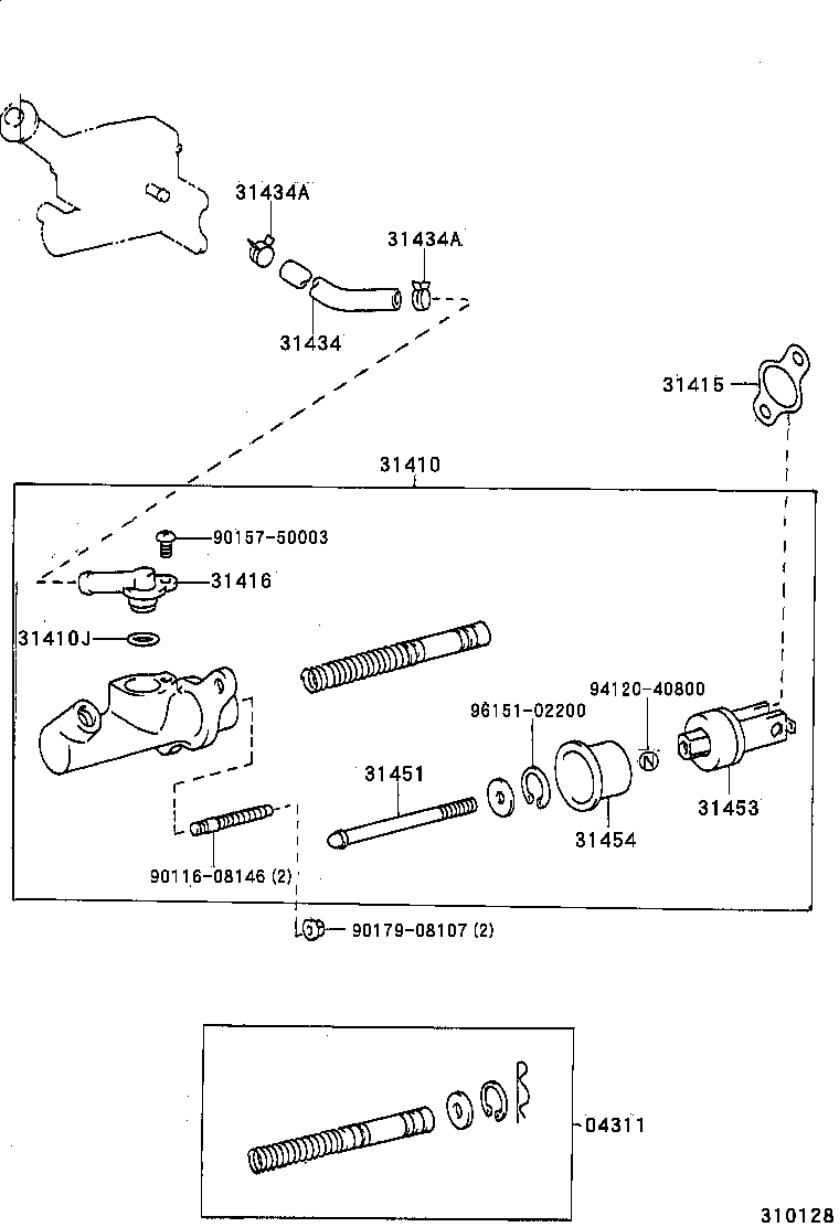 31434-28050 TUBE, CLUTCH RESERVOIR product image