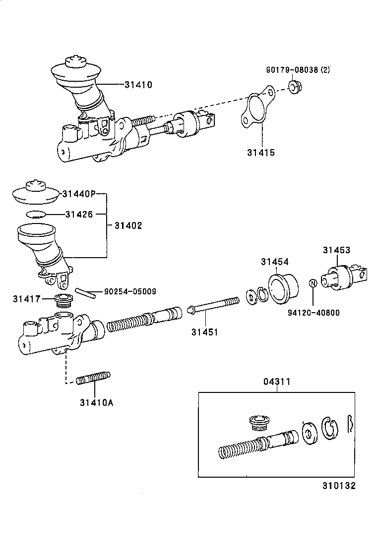 04311-60150 CYLINDER KIT, CLUTCH MASTER product image