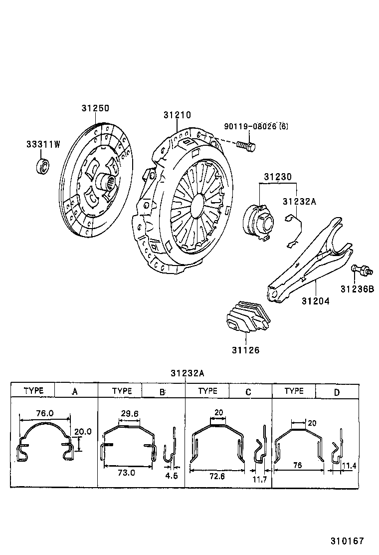 31250-35332 DISC ASSY, CLUTCH product image