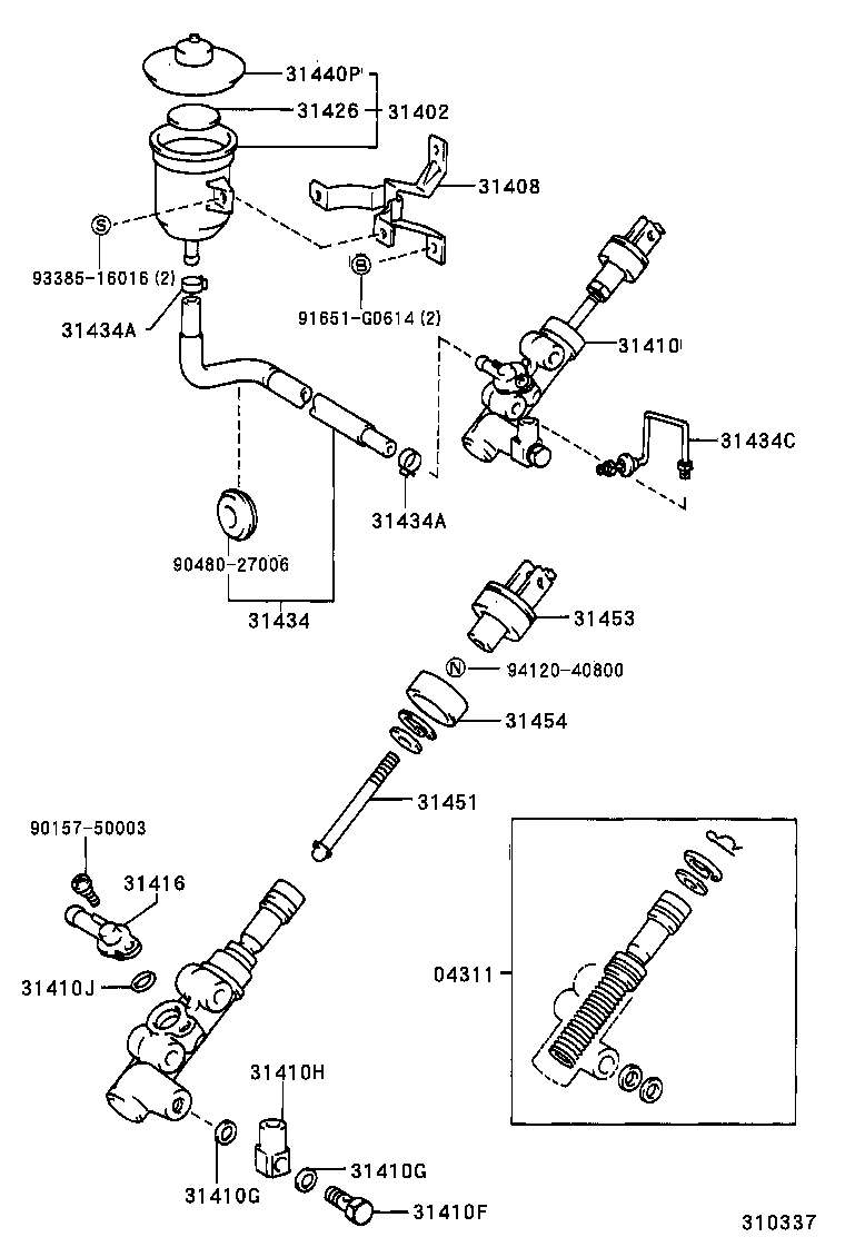 31416-35010 UNION, CLUTCH MASTER CYLINDER INLET product image