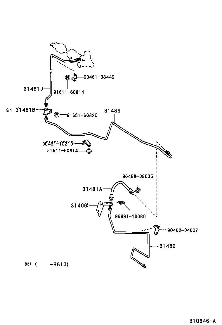 31482-25151 TUBE, CLUTCH RELEASE CYLINDER TO FLEXIBLE HOSE product image