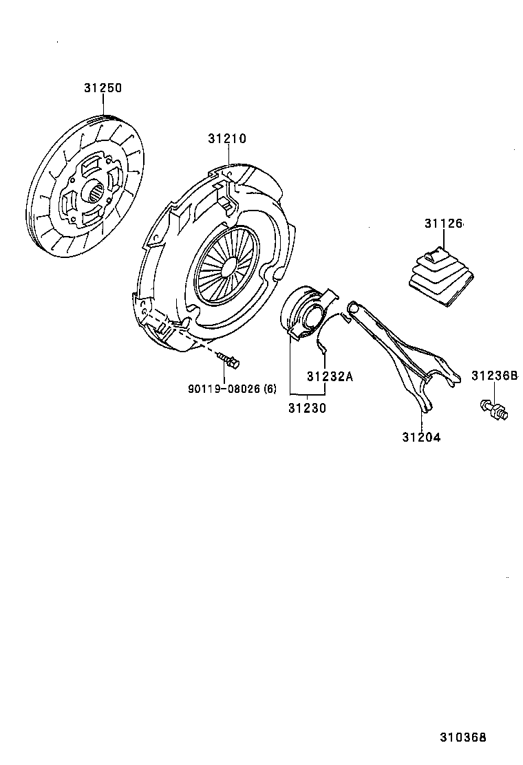 31230-05021 BEARING ASSY, CLUTCH RELEASE product image