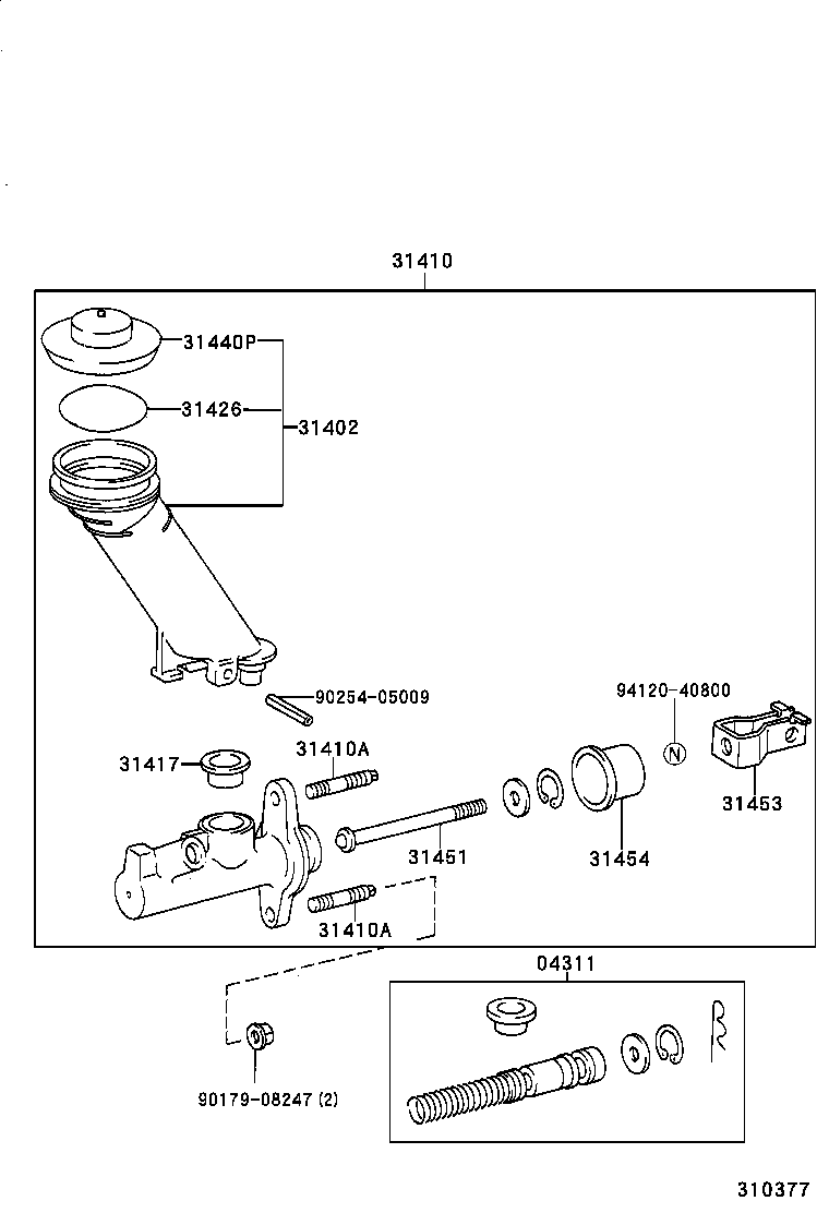 31405-35020 CAP ASSY, CLUTCH MASTER CYLINDER RESERVOIR FILLER product image