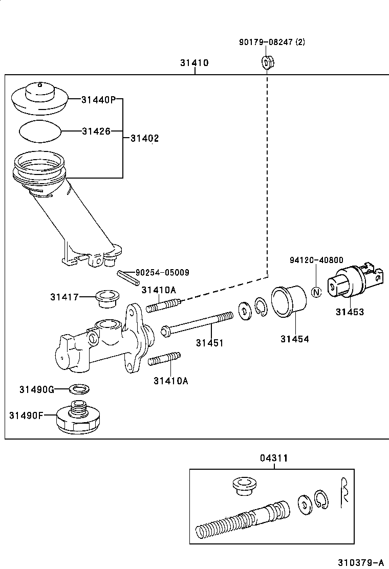 31405-35020 CAP ASSY, CLUTCH MASTER CYLINDER RESERVOIR FILLER product image