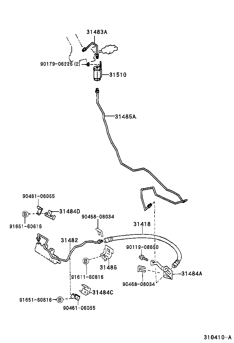 31301-21040 PEDAL SUB-ASSY, CLUTCH product image