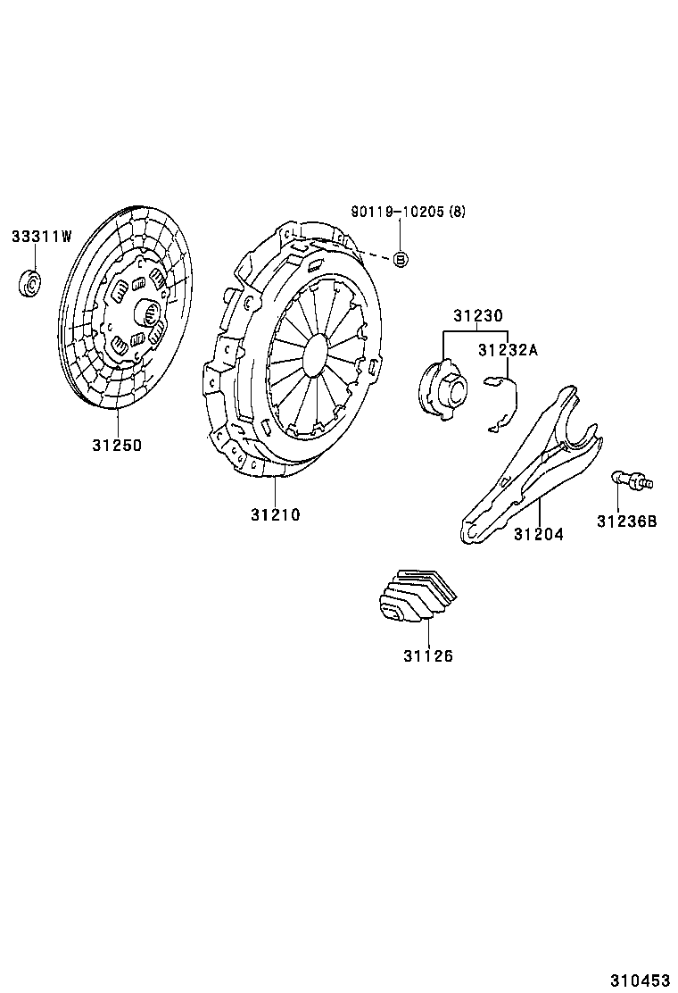 31126-36090 BOOT, CLUTCH RELEASE FORK product image
