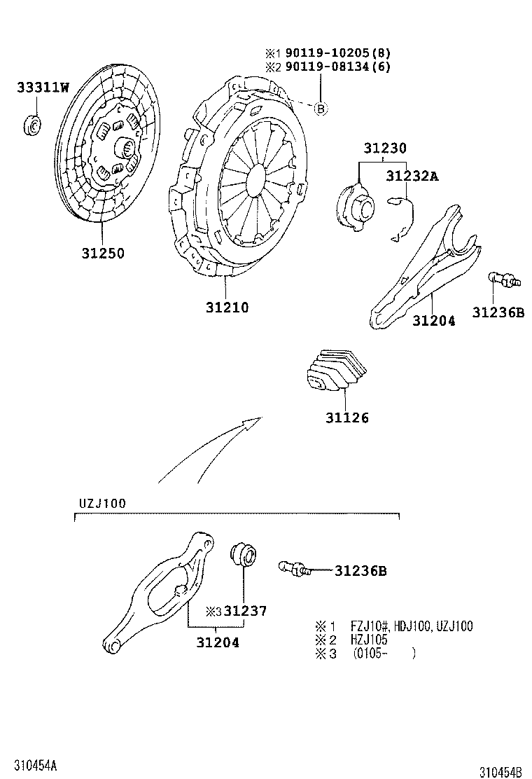31204-60100 FORK SUB-ASSY, CLUTCH RELEASE product image