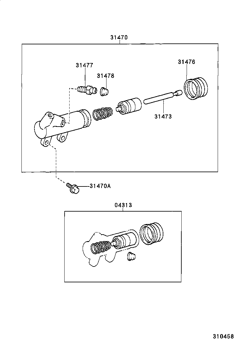 31470-60240 CYLINDER ASSY, CLUTCH RELEASE product image
