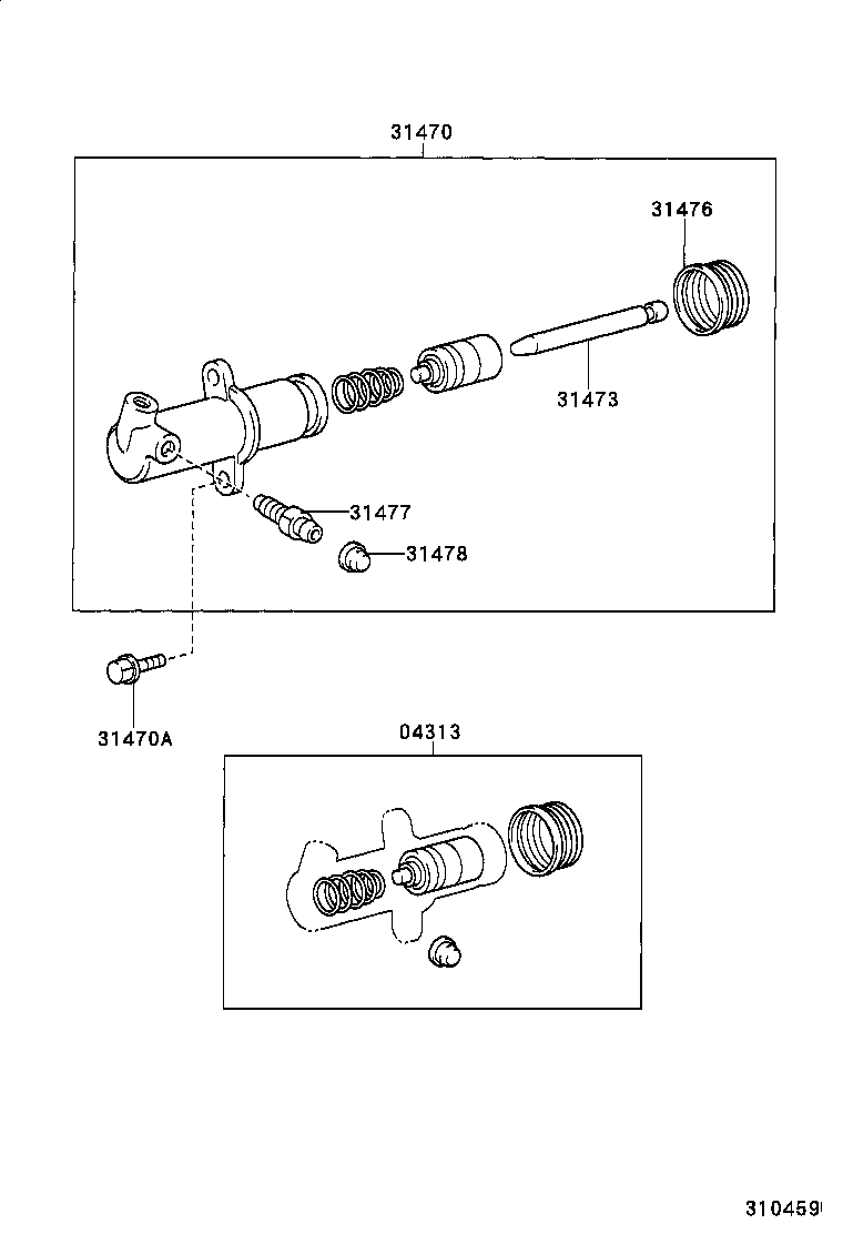 31470-60240 CYLINDER ASSY, CLUTCH RELEASE product image