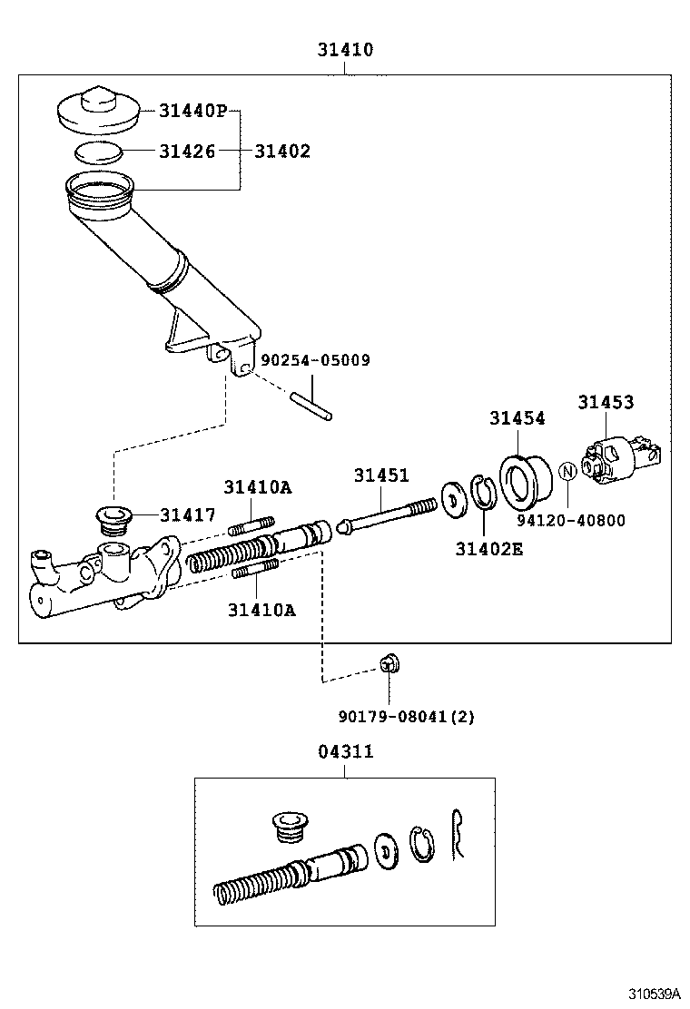 31402-22020 RESERVOIR SUB-ASSY, CLUTCH MASTER CYLINDER product image