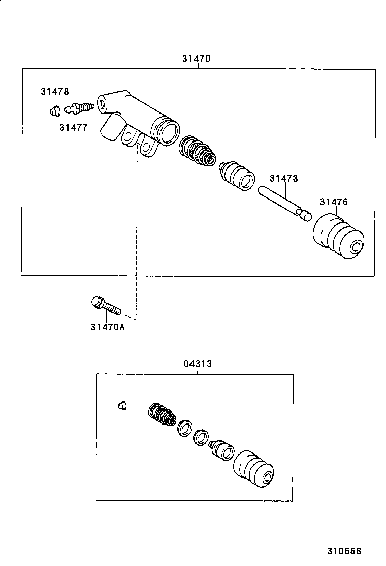 04313-17010 CYLINDER KIT, CLUTCH RELEASE product image