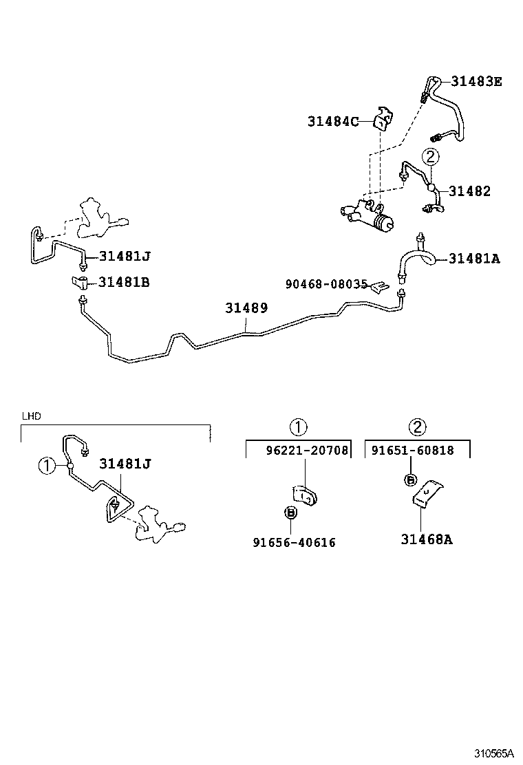 31301-17070 PEDAL SUB-ASSY, CLUTCH product image