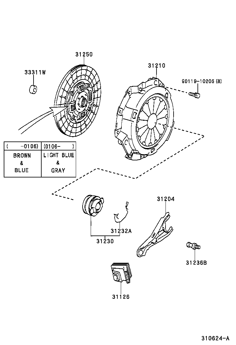 31230-36200 BEARING ASSY, CLUTCH RELEASE product image
