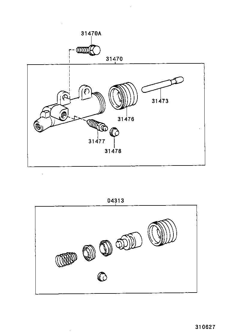 31470-35170 CYLINDER ASSY, CLUTCH RELEASE product image