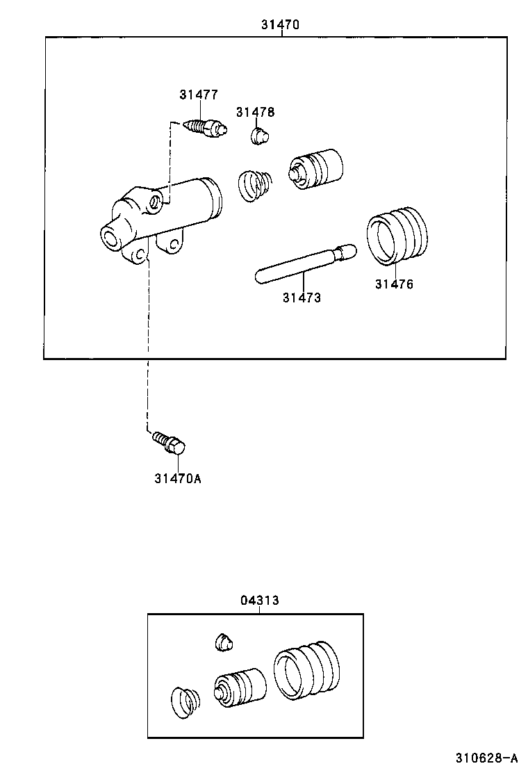 31470-37060 CYLINDER ASSY, CLUTCH RELEASE product image