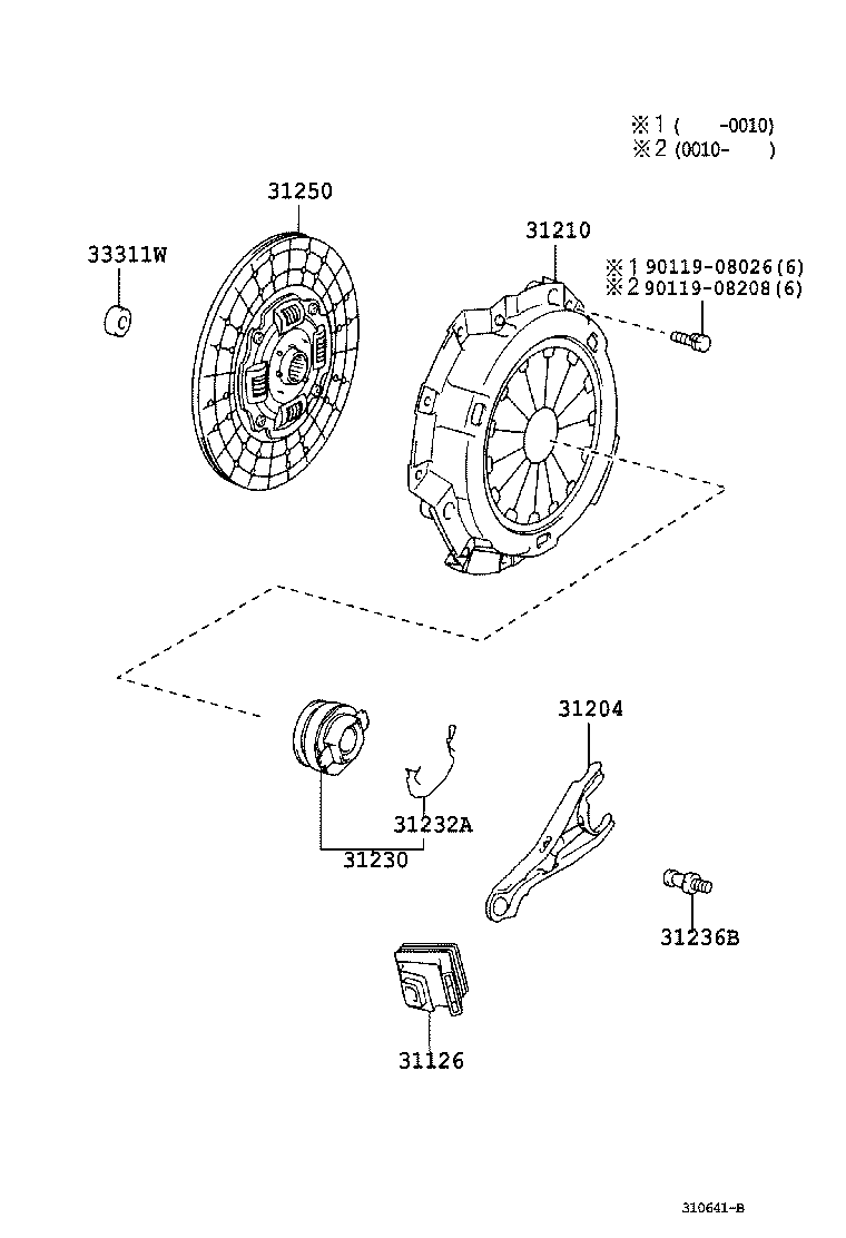 31230-37020 BEARING ASSY, CLUTCH RELEASE product image