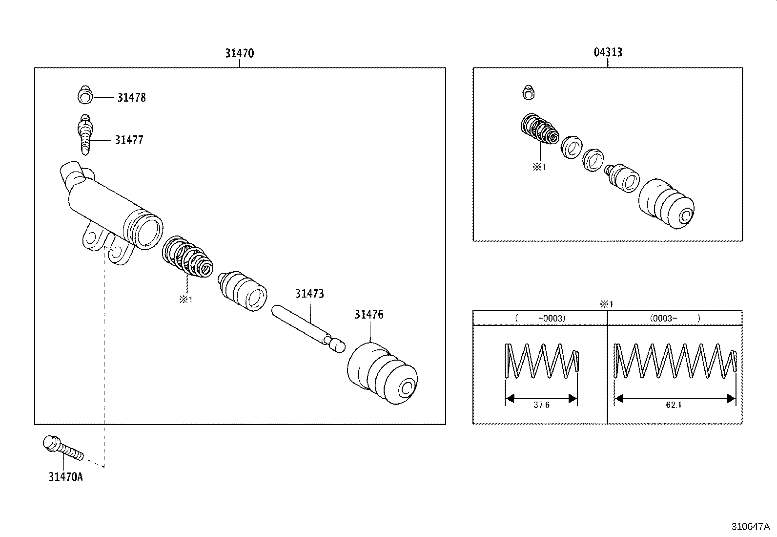 31470-20231 CYLINDER ASSY, CLUTCH RELEASE product image