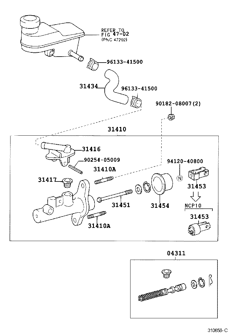 90116-08146 BOLT(FOR CLUTCH MASTER CYLINDER SETTING) product image