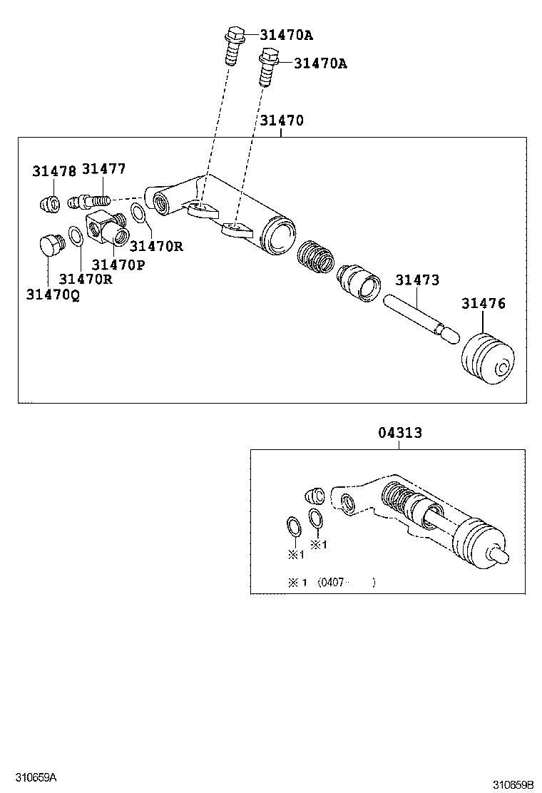 04313-17010 CYLINDER KIT, CLUTCH RELEASE product image