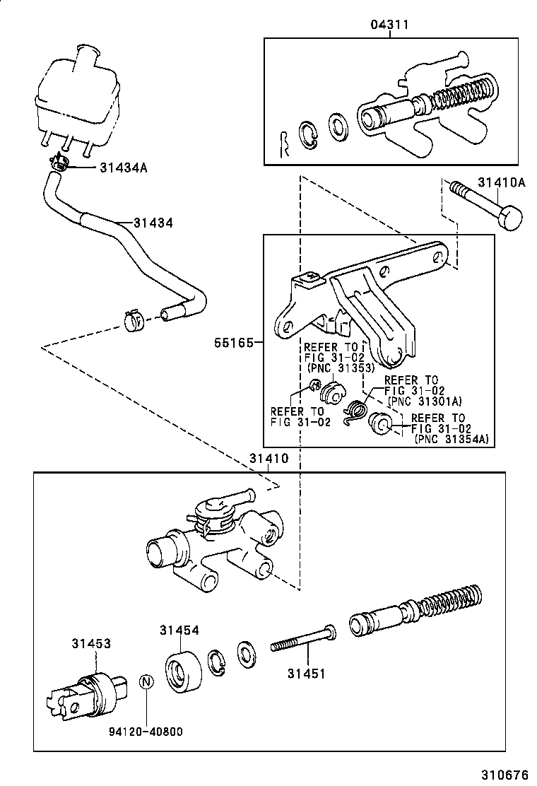 04311-36111 CYLINDER KIT, CLUTCH MASTER product image