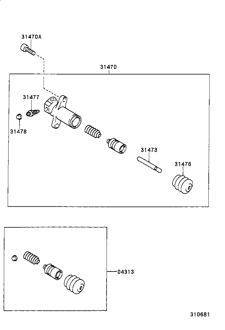 31478-01030 CAP, BLEEDER PLUG(FOR RELEASE CYLINDER) product image