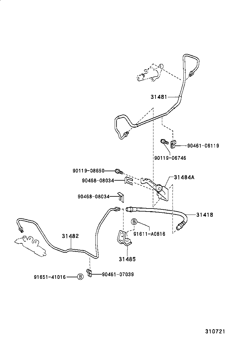 31301-05041 PEDAL SUB-ASSY, CLUTCH product image