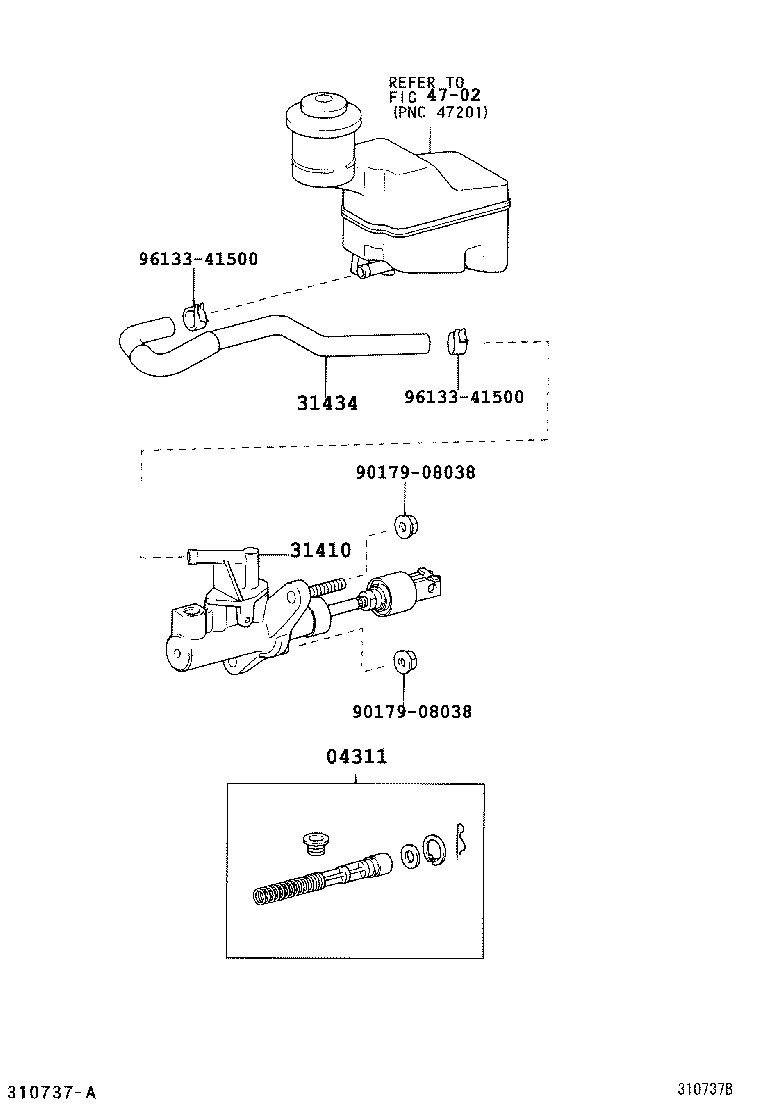31434-12020 TUBE, CLUTCH RESERVOIR product image