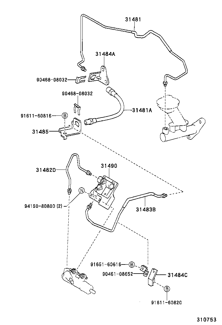 31301-02070 PEDAL SUB-ASSY, CLUTCH product image