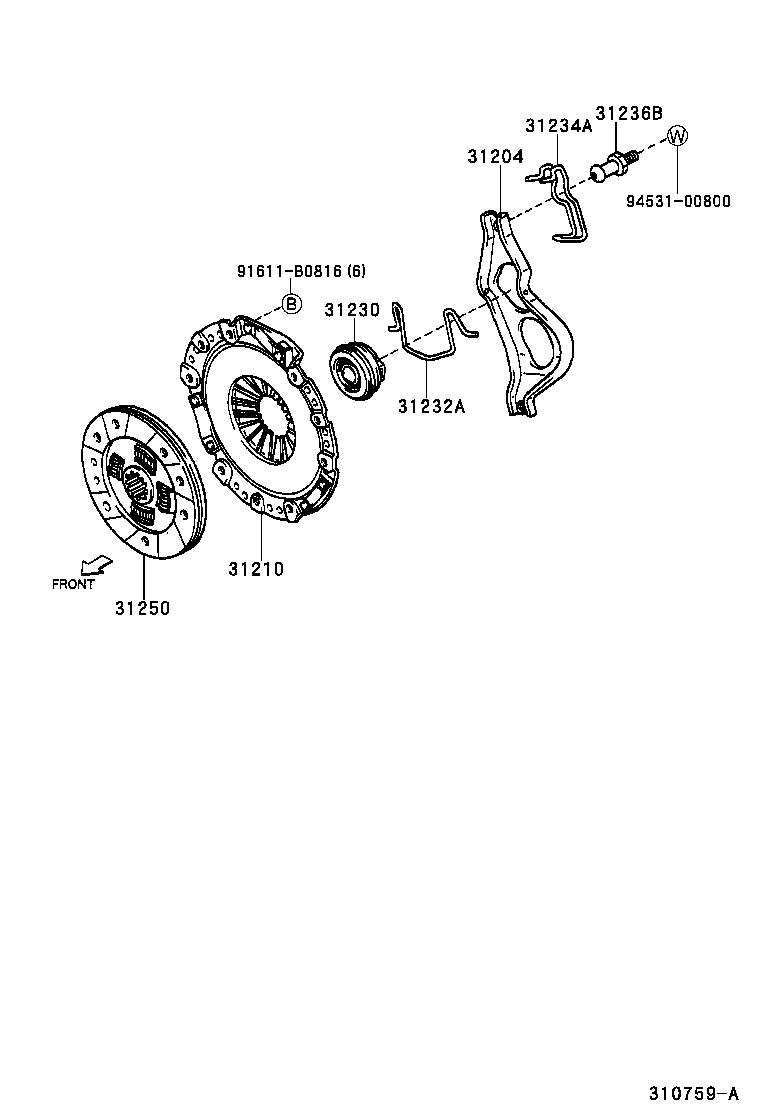 31233-97501 FORK SUB-ASSY, CLUTCH RELEASE product image