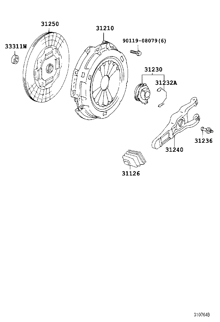 31230-36151 BEARING ASSY, CLUTCH RELEASE product image
