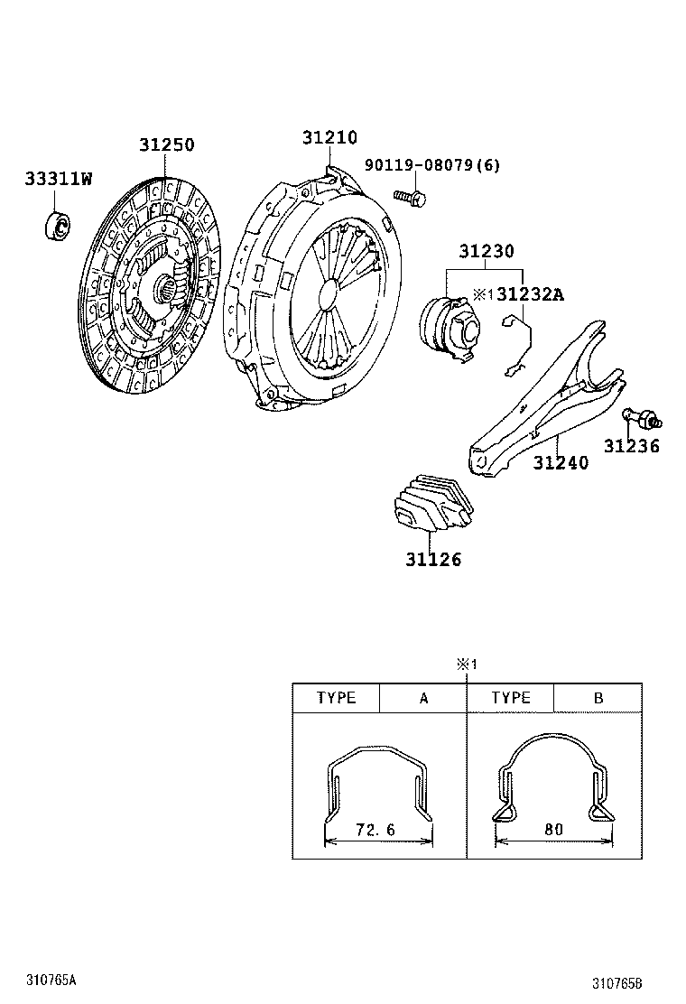 31230-36151 BEARING ASSY, CLUTCH RELEASE product image
