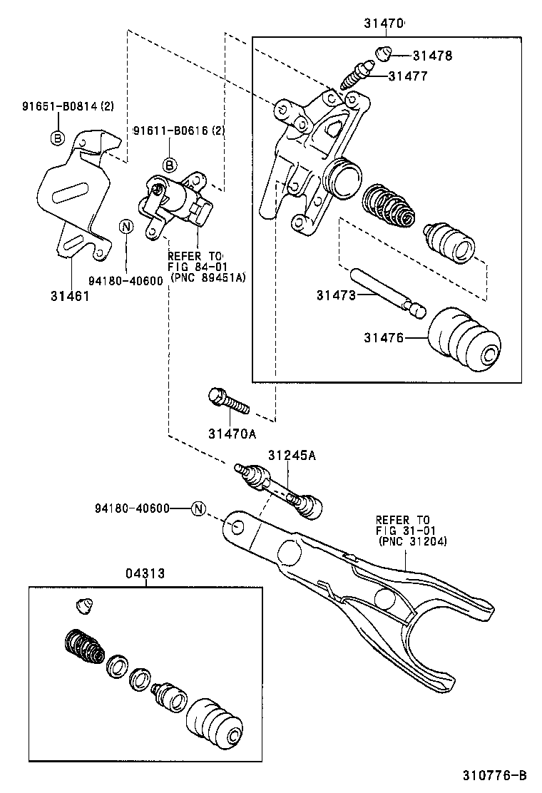 31470-52090 CYLINDER ASSY, CLUTCH RELEASE product image
