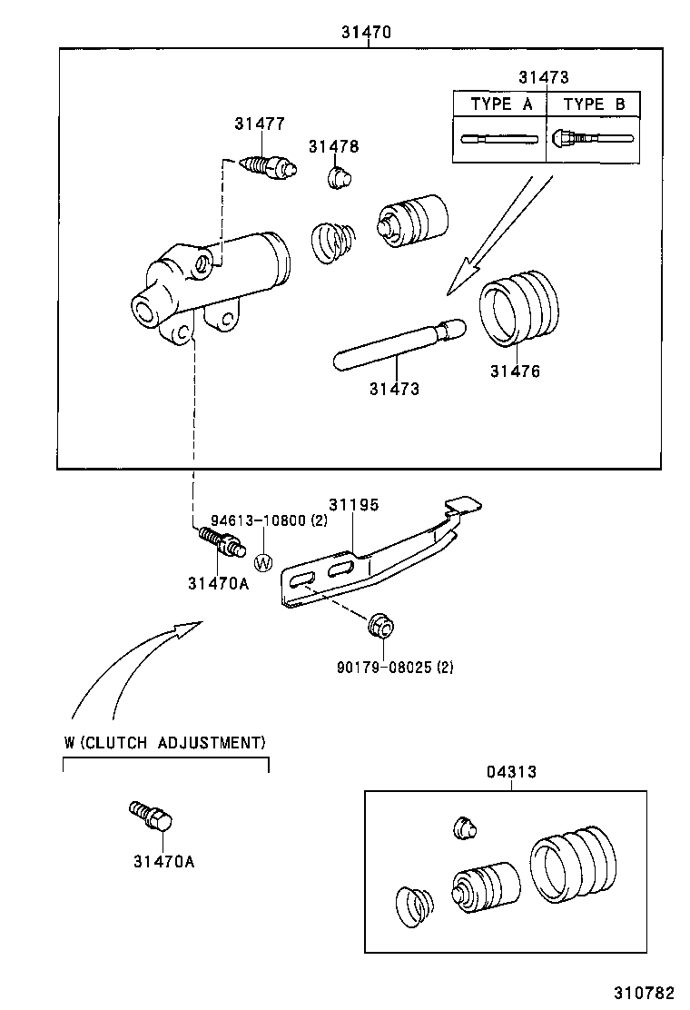 31470-37060 CYLINDER ASSY, CLUTCH RELEASE product image
