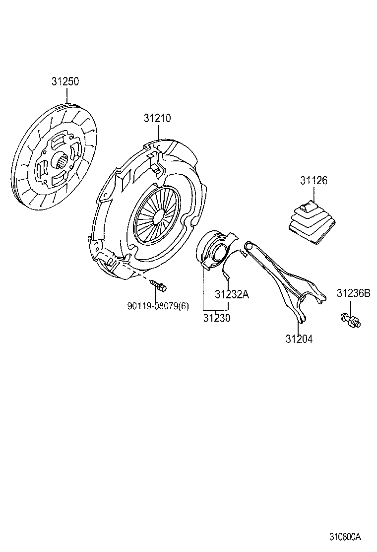 31230-44020 BEARING ASSY, CLUTCH RELEASE product image