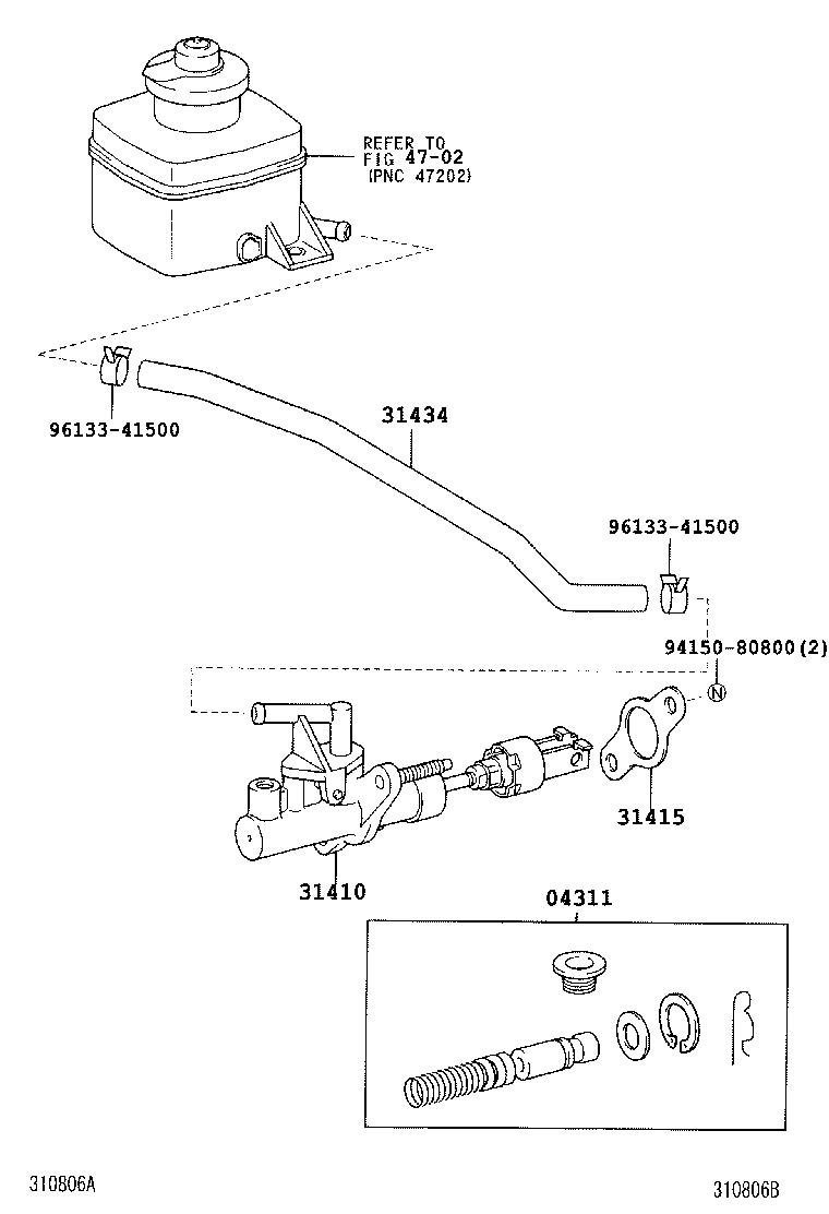 31434-44040 TUBE, CLUTCH RESERVOIR product image