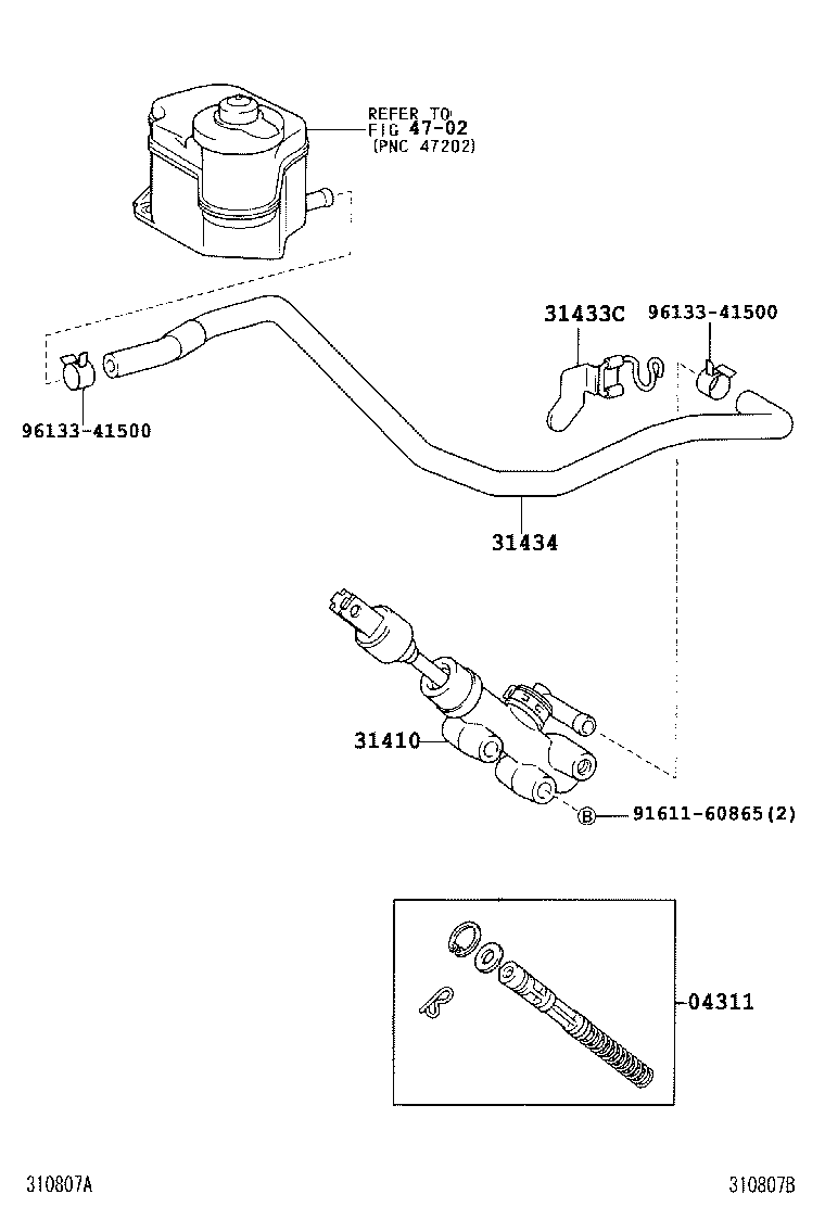 31434-44040 TUBE, CLUTCH RESERVOIR product image