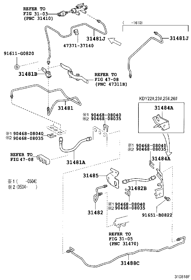 31310-25070 PEDAL SUB-ASSY, CLUTCH product image