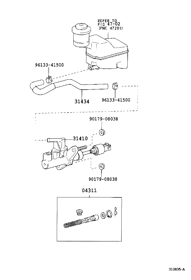 31434-33020 TUBE, CLUTCH RESERVOIR product image