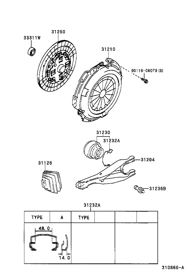 31230-35091 BEARING ASSY, CLUTCH RELEASE product image