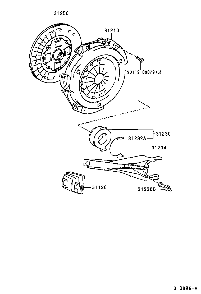 31230-12191 BEARING ASSY, CLUTCH RELEASE product image