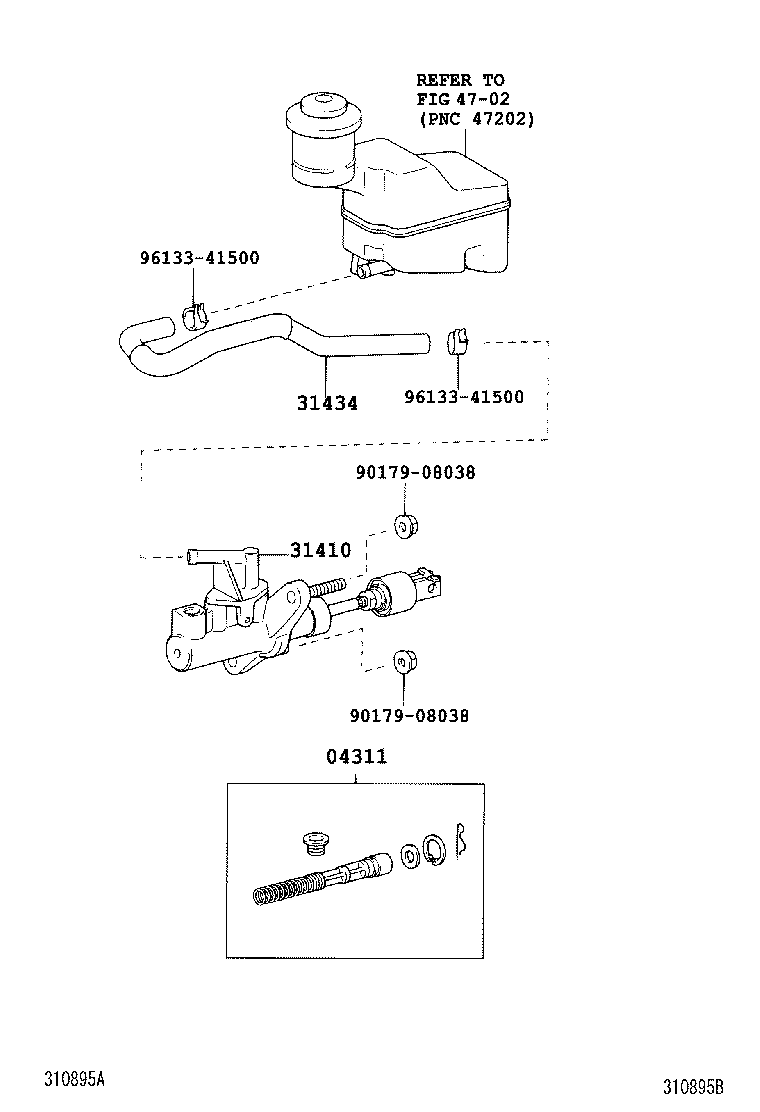 31434-13020 TUBE, CLUTCH RESERVOIR product image