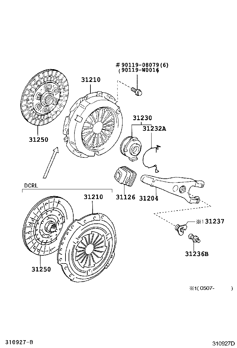 31230-02010 BEARING ASSY, CLUTCH RELEASE product image