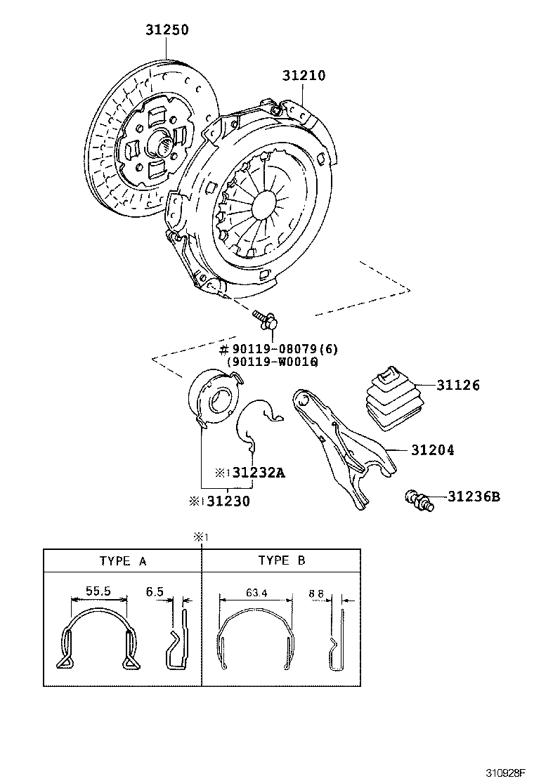 31230-02010 BEARING ASSY, CLUTCH RELEASE product image
